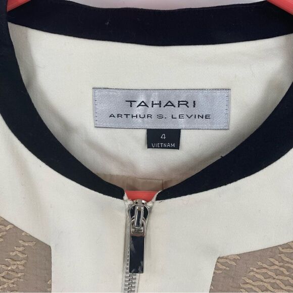 Tahari Arthur S Levine Women’s Bobby Zipper Front Jacket size 4 - Picture 2 of 3